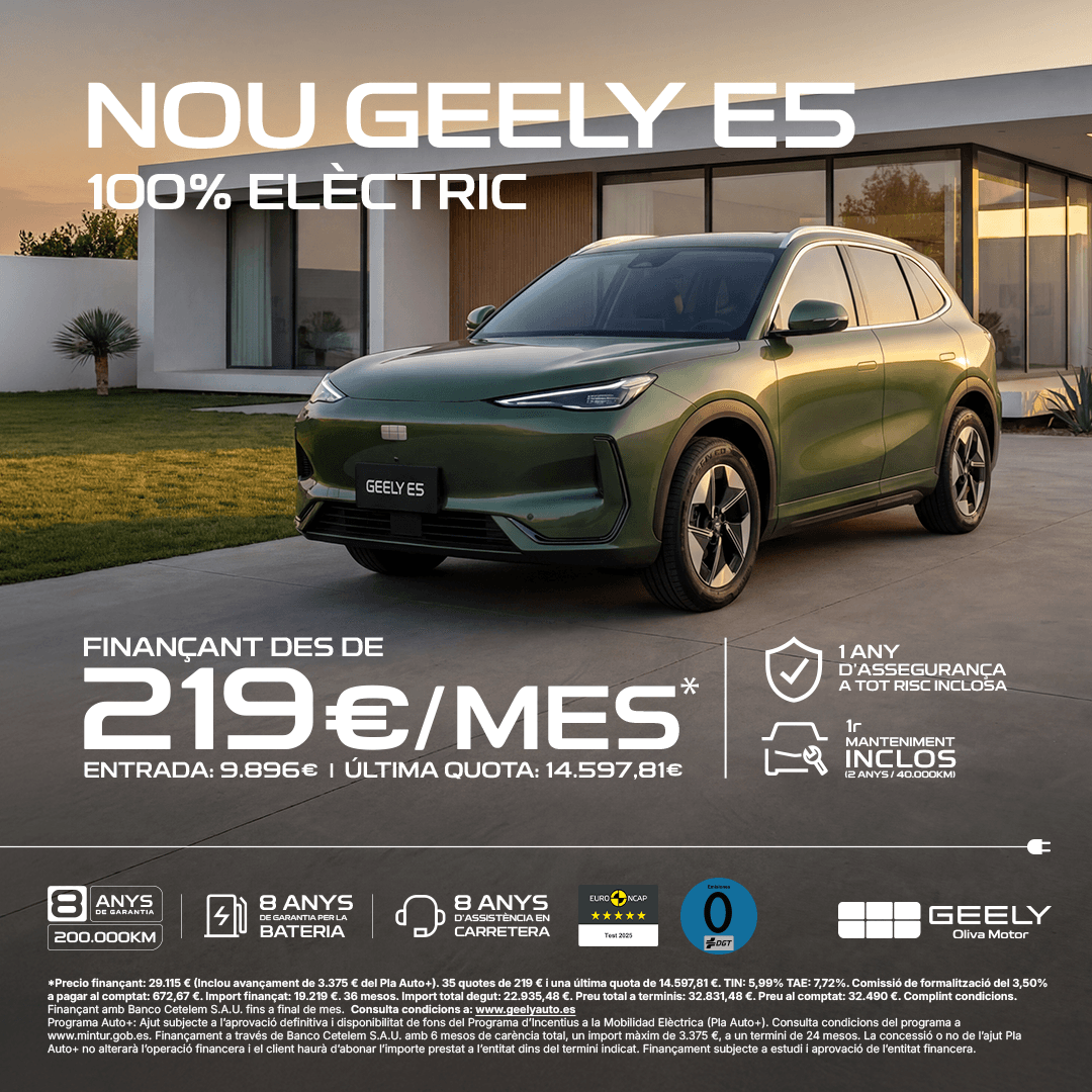 Geely E5 des de 219 €/mes*